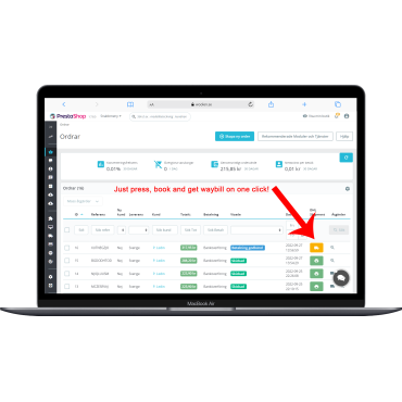 Modul/tjänst - DHL Sverige API Fraktintegrering för Prestashop